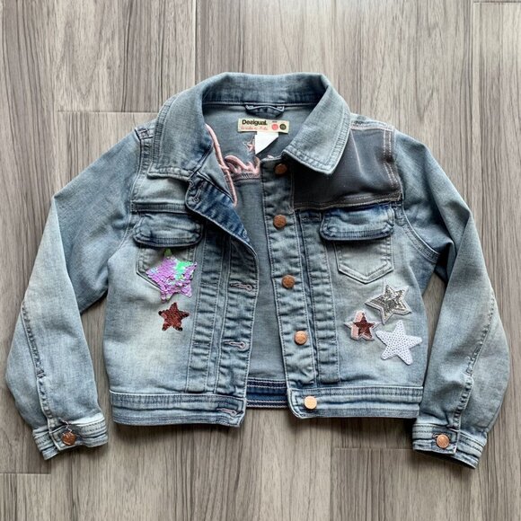Desigual Girls 5/6 Embellished Jean Jacket